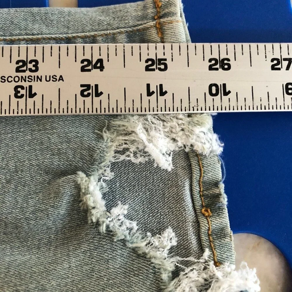 Abercrombie Fitch Womens Ankle Jeans High Waist‎ Distressed Frayed Sz 10 30x25.5